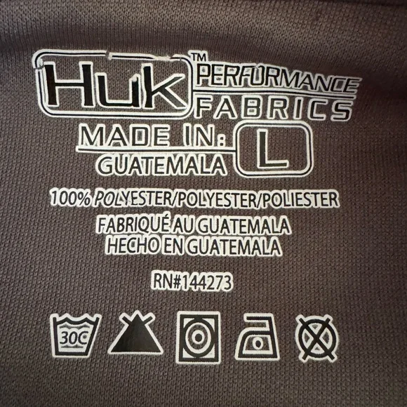 Huk Men’s quarter zip. Size- large. Color - tidewater camo - Picture 4 of 5